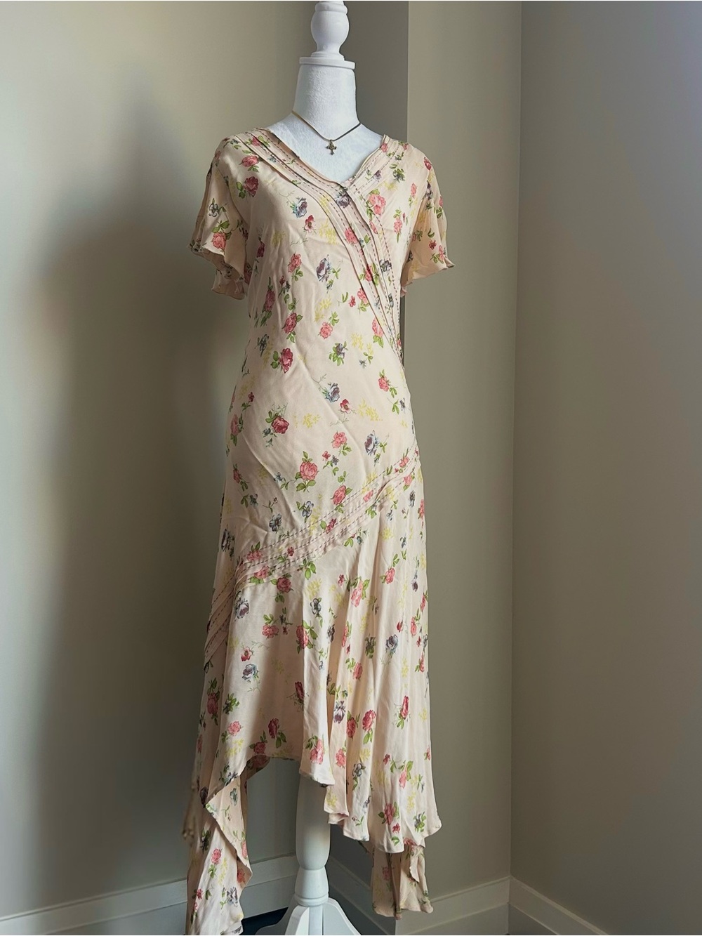 1990's April Cornell Floral Fairy Maxi Dress